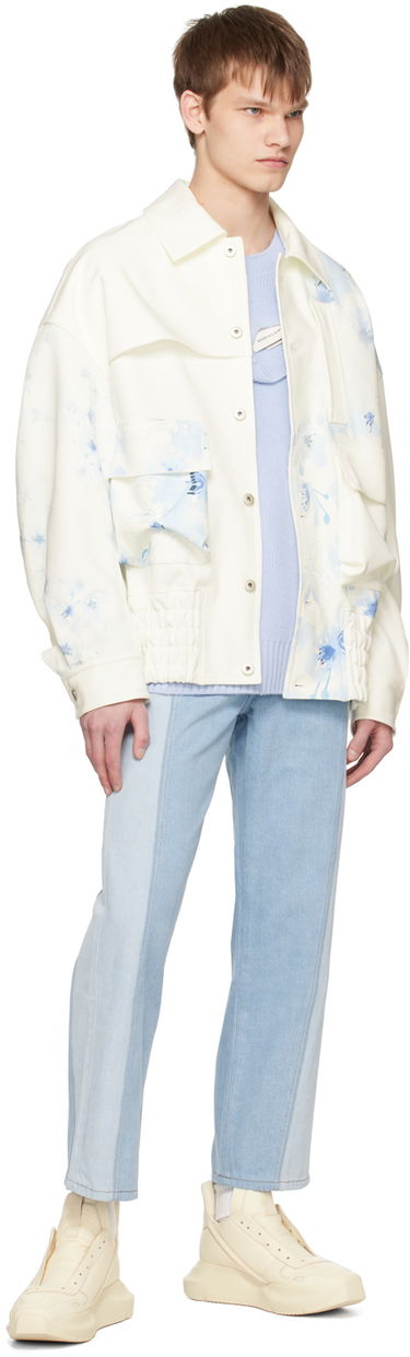 Pleteni pulover Feng Chen Wang Feng Chen Wang Distressed Sweater Modra | FUS15KT05, 3