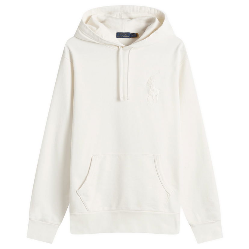 Pulover Polo by Ralph Lauren Big Pony Clubhouse Cream Hoodie Bela | 710936510003