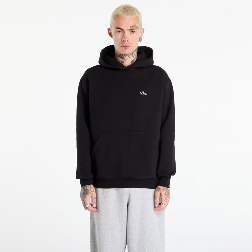 Pulover Dime Dime Cursive Small Logo Hoodie Črna | DIMEFA2540BLK