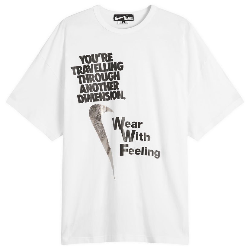 Majica Comme des Garçons CDG Black x Nike T-Shirt, Size L Bela | 1P-T101-W25-2