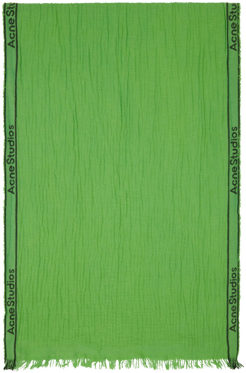 Šala Acne Studios Fringed Scarf Zelena | CA0315-