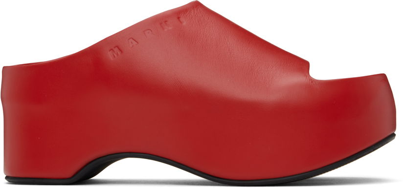 Superge in čevlji Marni Marni Platform Heeled Sandals Rdeča | SAMS021604 P3628