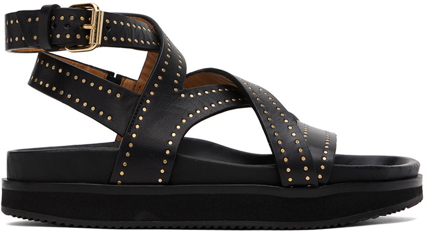 Modni dodatki ISABEL MARANT Isabel Marant Neryse Studded Platform Sandals Črna | 23PSD0012FA-A1B15S, 0