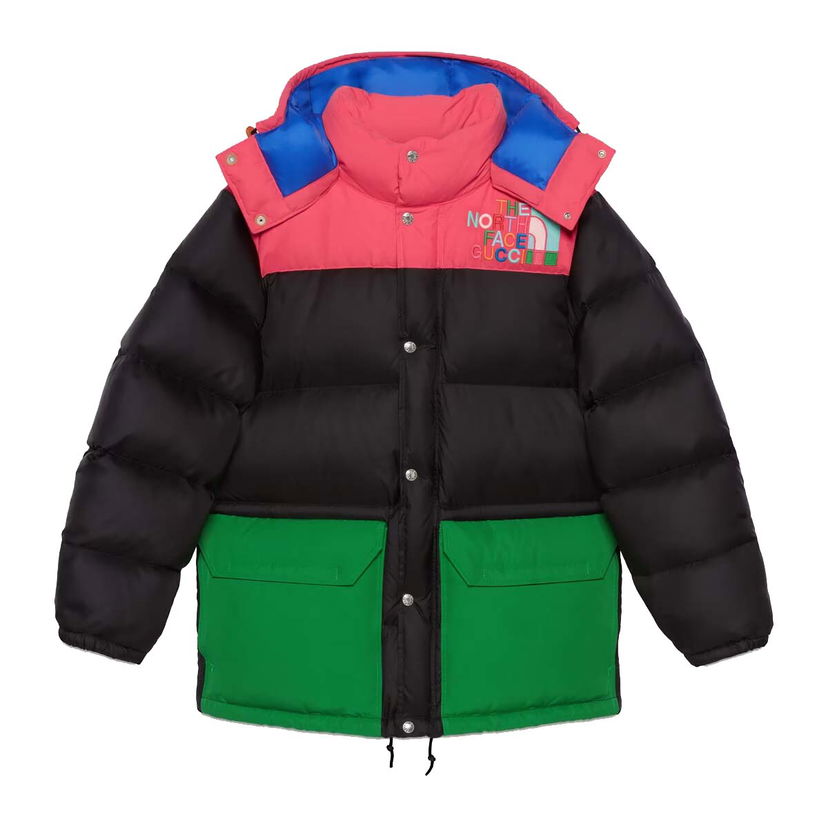 Puhovka Gucci The North Face x Down Jacket Black/Multicolor Večbarvna | 672444 XAAEO 1171