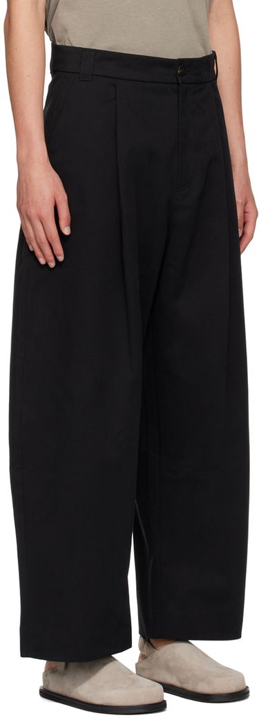 Hlače Studio Nicholson Studio Nicholson Pleated Trousers Črna | SORTE SNM - 351 -, 1