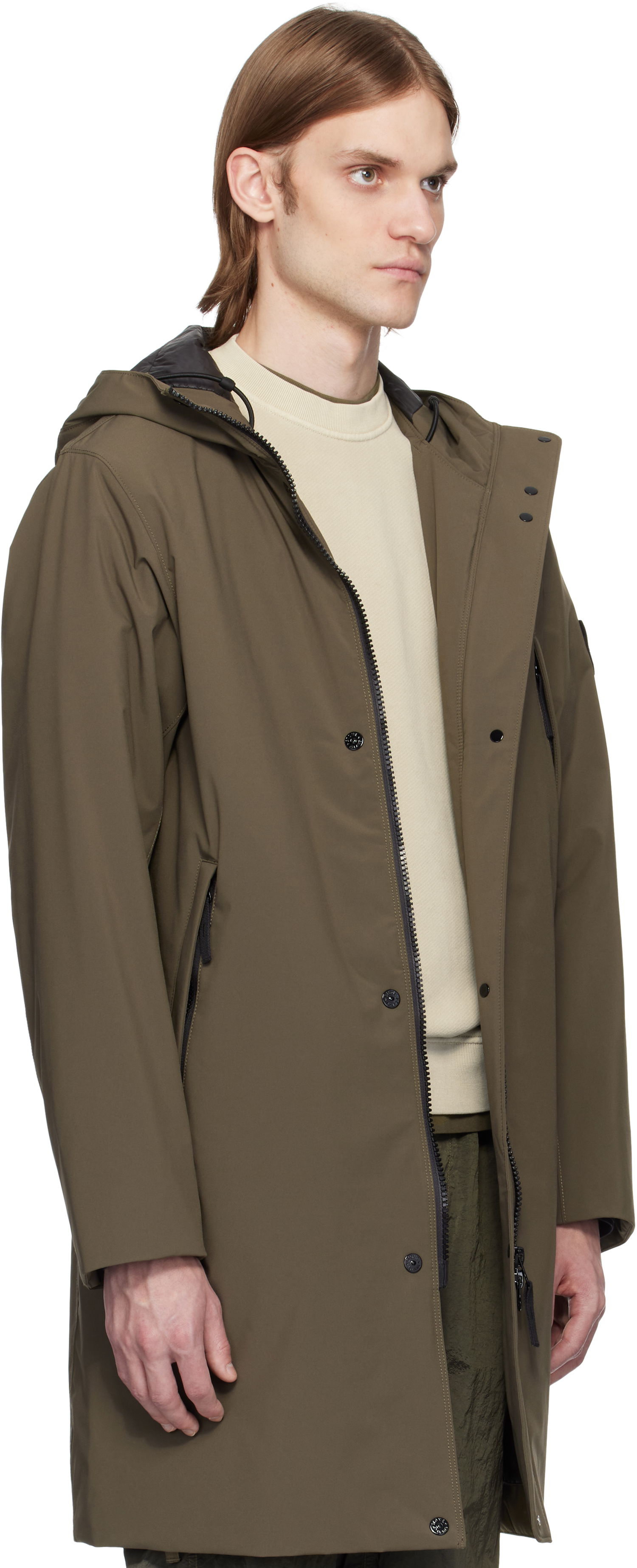 Dežni plašč Stone Island Stone Island Soft Shell-R E.Dye Technology Coat Zelena | K1S15 7100001 S0A27, 1