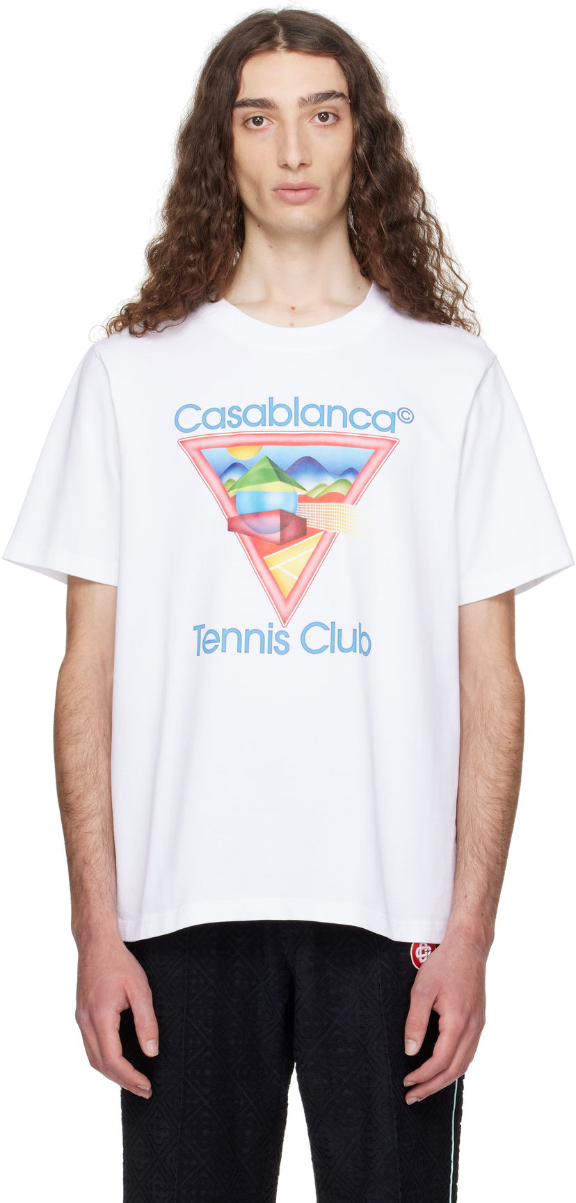 Majica Casablanca Casablanca 'Tennis Club' Icon T-Shirt Bela | MPF25-JTS-001-01