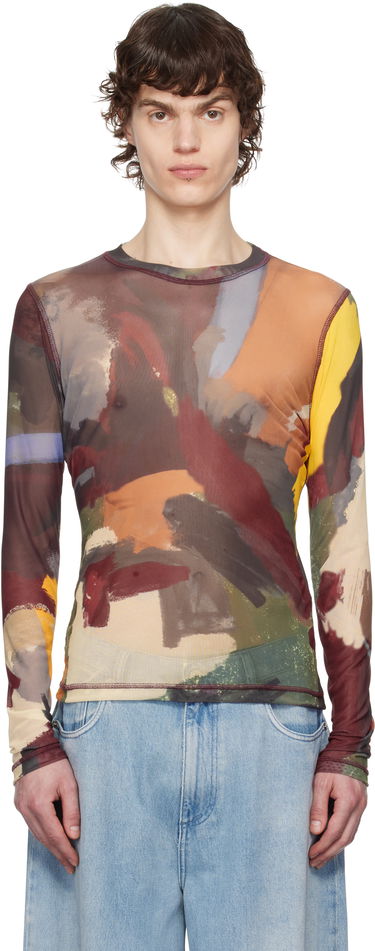Majica JW Anderson JW Anderson Abstract Print Mesh T-Shirt Večbarvna | JO0234-PG1723, 0