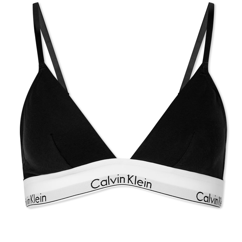 Modrček CALVIN KLEIN Unlined Triangle Bra Črna | 000QF1061E001, 0