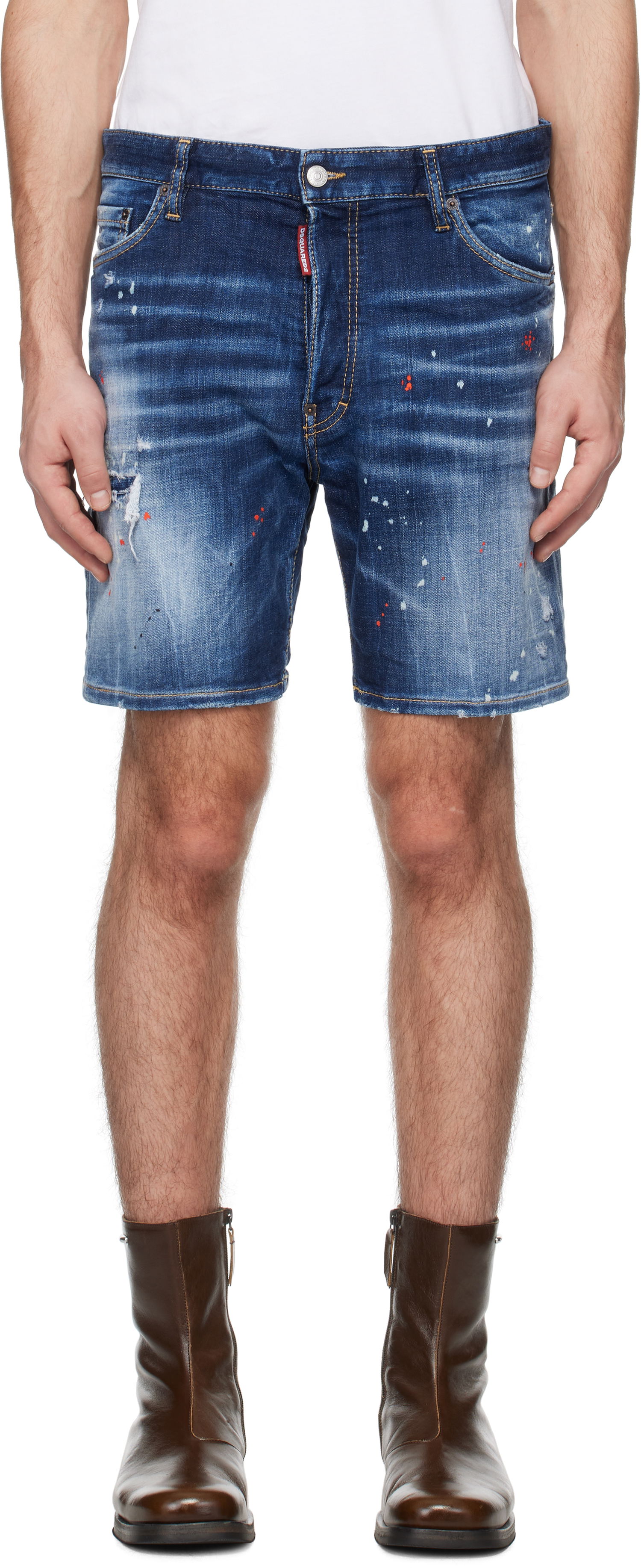 Kratke hlače DSQUARED2 Dsquared2 Medium Easy Wash Denim Shorts Modra | S74MU0884_S30664, 0
