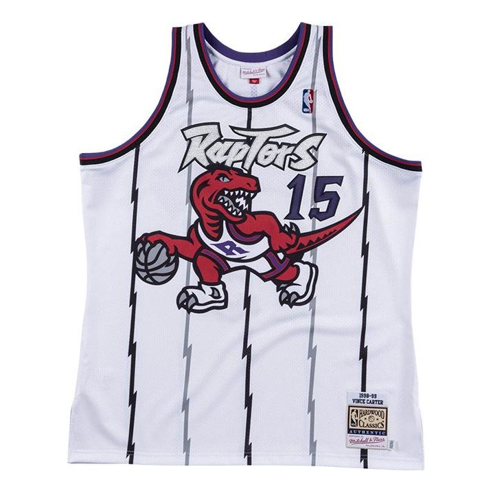 Dres Mitchell & Ness Toronto Raptors Basketball Jersey Bela | AJY4GS18106-TRAWHIT98VCA