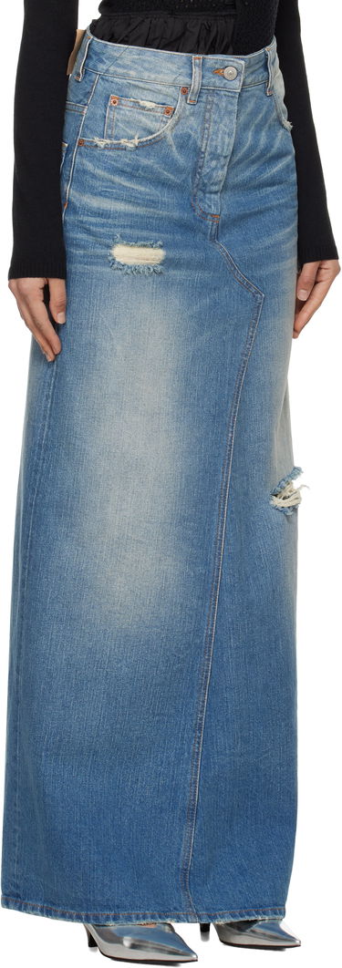 Krila Maison Margiela MM6 Maison Margiela Twisted Maxi Denim Skirt Modra | S52MI0016 M30016, 1