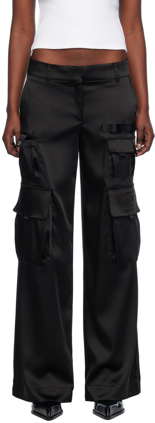 Hlače Off-White Toybox Trousers Črna | OWCF017S24FAB0031010