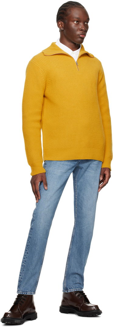 Pleteni pulover Samsoe Samsoe Samsøe Samsøe Jacks Quarter-Zip Sweater Rumena | M23400074, 3