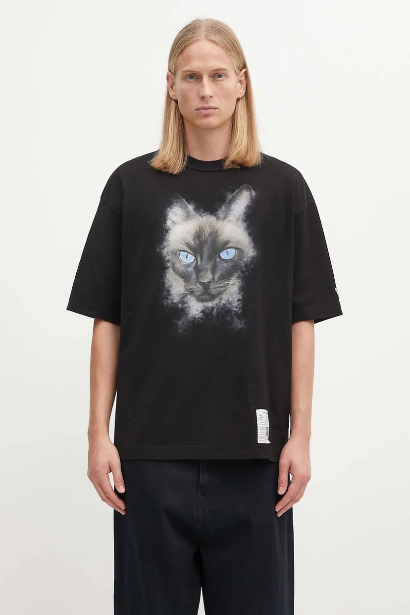 Majica Maison MIHARA YASUHIRO Maison MIHARA YASUHIRO T-Shirt CAT PRINTED Črna | J15TS762