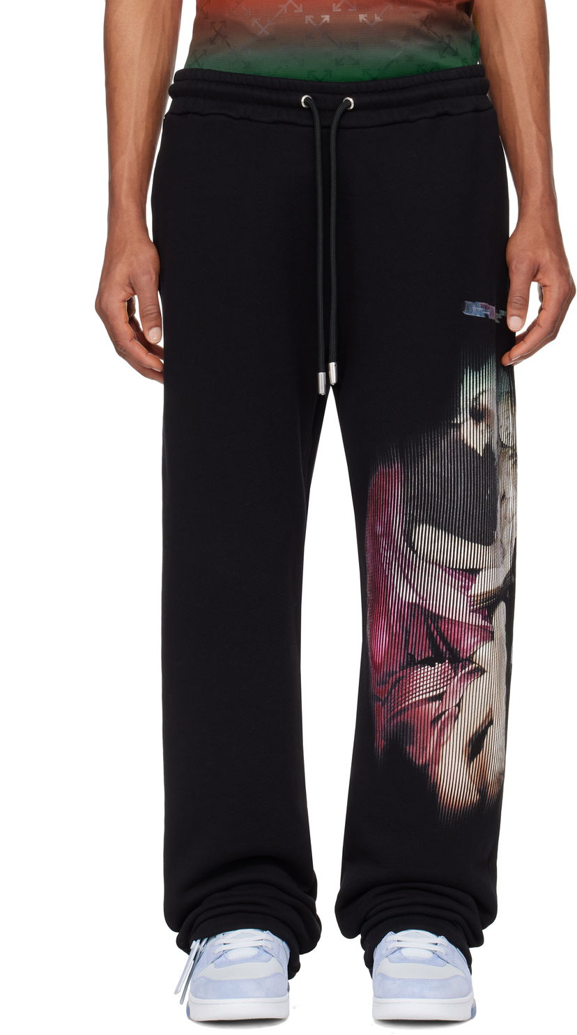 Trenirka Off-White Off-White S. Matthew Graphic Print Sweatpants Črna | OMCH054S25FLE0071084