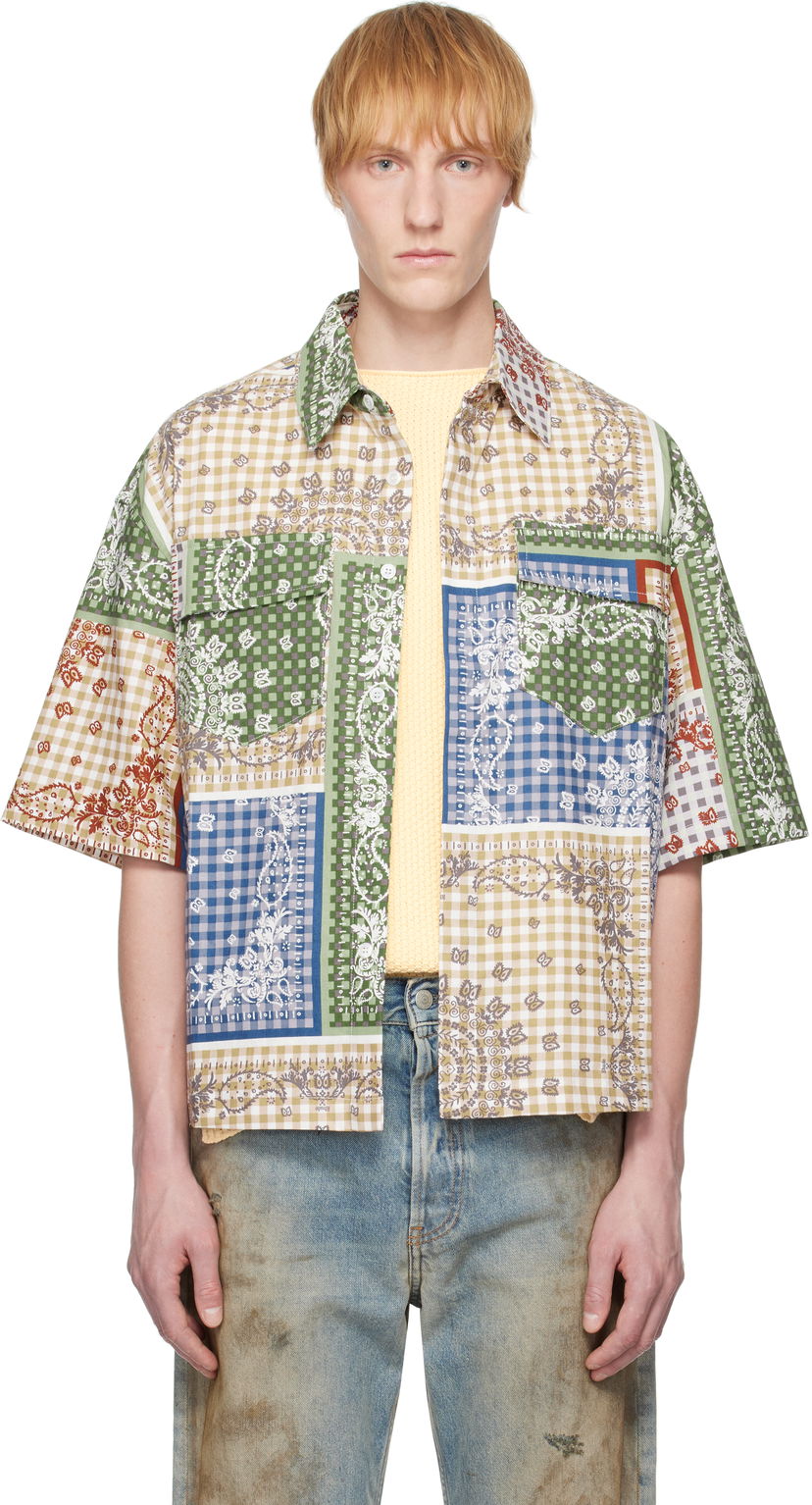 Srajce Rhude Rhude Bandana Boxy Work Shirt Večbarvna | RHSS25SR05217
