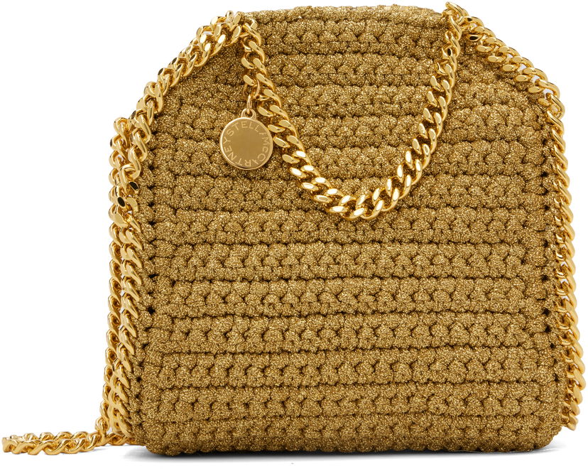 Tote bag Stella McCartney Stella McCartney Tiny Falabella Lurex Crochet Tote Bag Kovinski | 391698WP0603