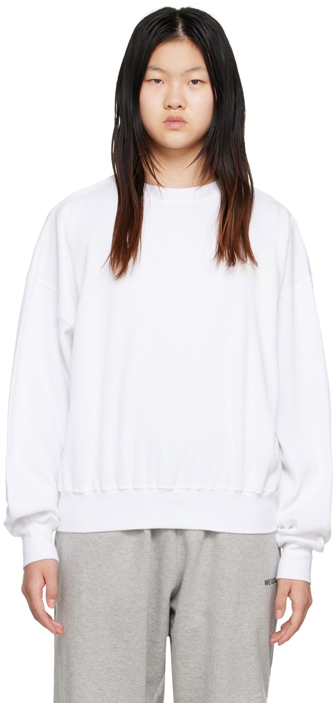 Pleteni pulover We11done Crewneck Sweatshirt Bela | WD-TS3-22-798-U-WH