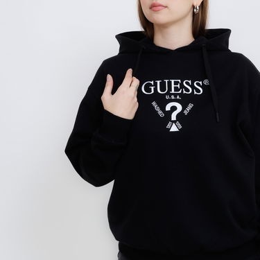 Pulover GUESS Guess Roberta Hoodie Črna | V5RQ11KC3D2-JBLK, 2