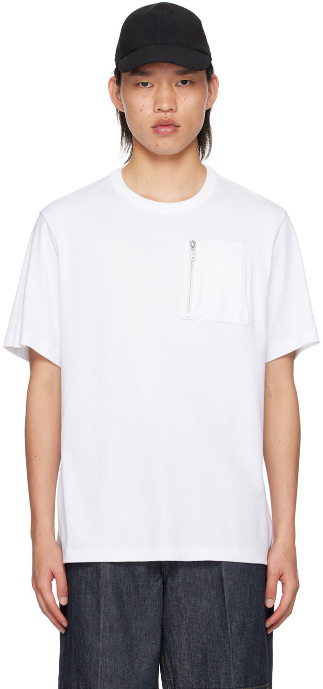 Majica Helmut Lang Utility Pocket T-Shirt Bela | O04HM596