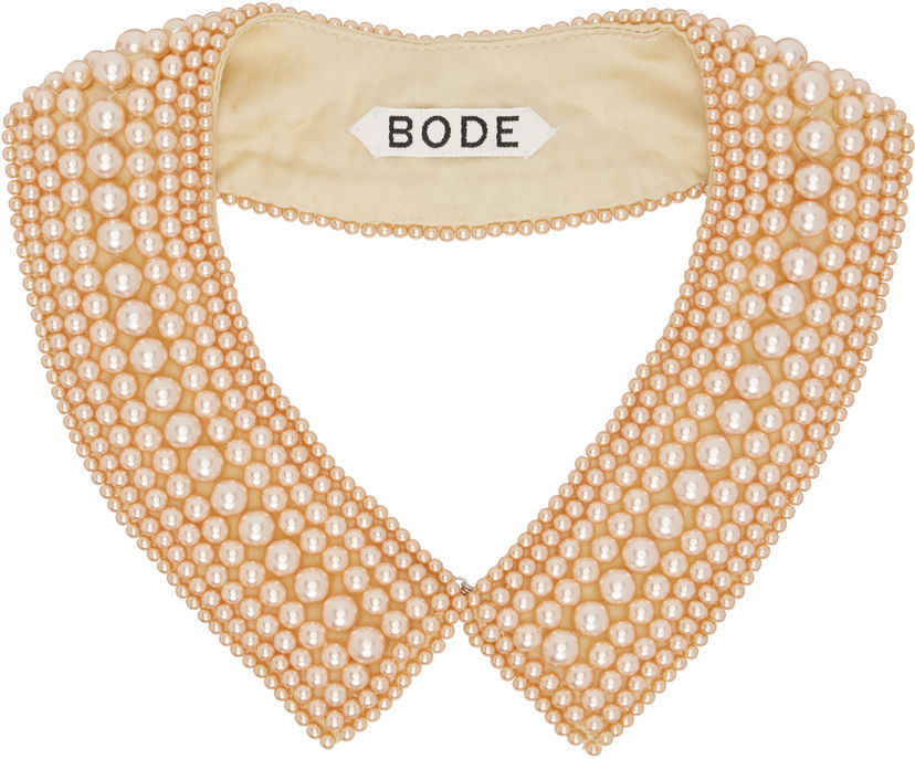 Ogrlica Bode Bode Pearl Embellished Collar Bež | MRS25AC003