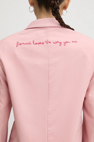 Jakna Fiorucci Fiorucci Double-Breasted Blazer Roza | W01FMBDO059WO01PN02, 4