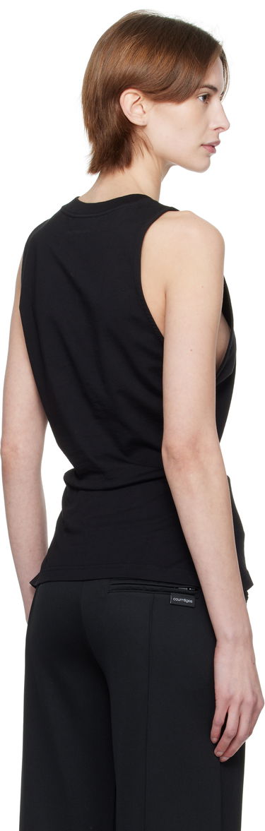 Majica brez rokavov Courrèges Courrèges Fitted Tank Top Črna | 125JDE094JS0107, 2