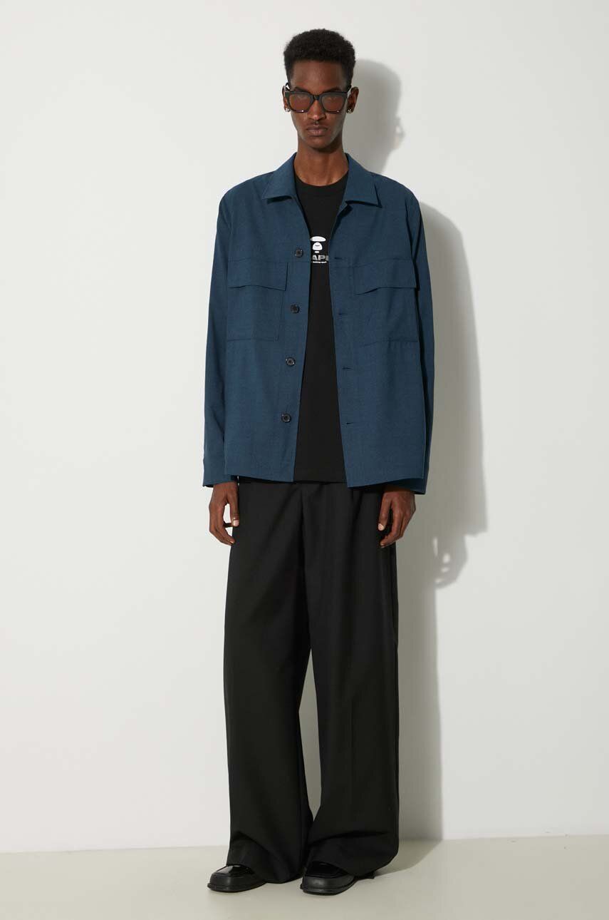 Jakna Paul Smith Paul Smith Wool Overshirt Modra | M1R.703Y.M02212, 0