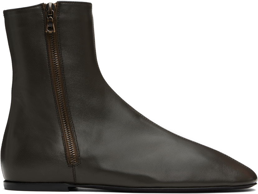 Oblačila Dries Van Noten Dries Van Noten Leather Sock Boots Zelena | MS251-1318