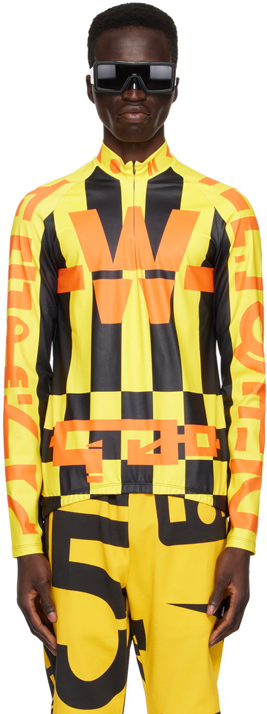 Dres Walter Van Beirendonck Walter Van Beirendonck Cosmic Dancer Bike Long Sleeve T-Shirt Rumena | 7001