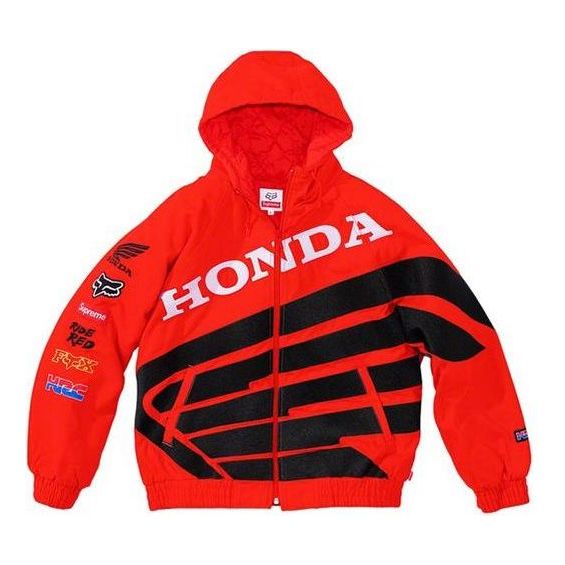 Vetrovka Supreme Racing Puffy Zip Up Jacket Rdeča | SUP-FW19-596