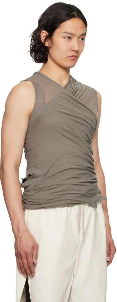 Majica brez rokavov Rick Owens Rick Owens Hollywood Banana Tank Top Črna | RR01E5100 UC, 4