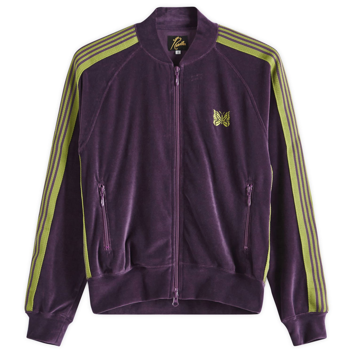 Trenirka Needles Needles Women's Rib Collar Track Jacket, Size Large Lila | QV319-A, 0