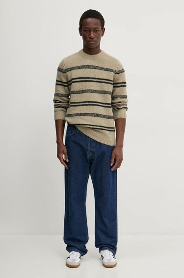 Pleteni pulover Samsoe Samsoe Samsoe Samsoe SAARIN Striped Wool Sweater Bež | M24300098, 4