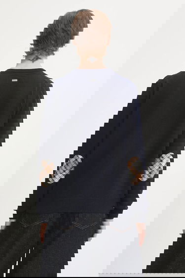 Pleteni pulover Barbour Pendle Knitted Cardigan with Wool Blend Mornarica | LKN1076NY78, 2