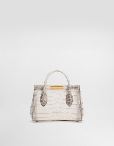 Torbica Dolce & Gabbana Dolce & Gabbana Mini Marlene Crocodile-Embossed Day Bag Bela | BB7744A2Y4080001, 3