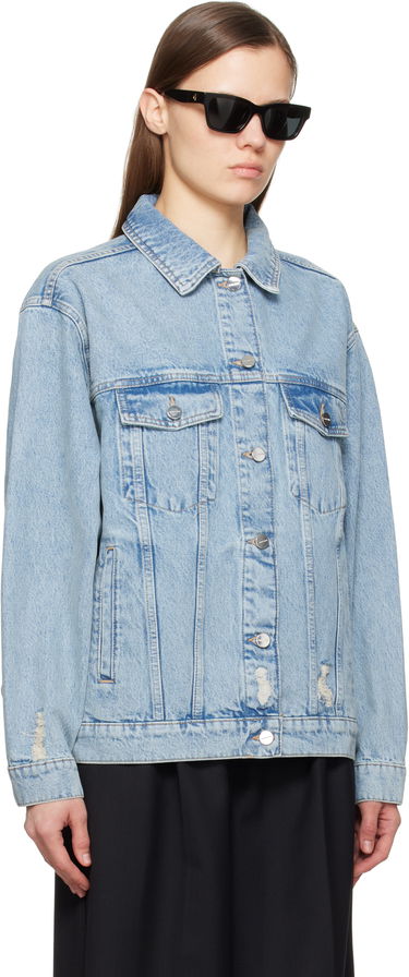 Jakna Anine Bing Rory Oversized Denim Jacket Modra | A-01-7052-435, 4