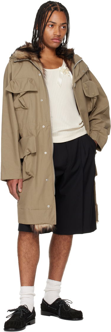 Parka Simone Rocha Simone Rocha Multi Pocket Faux Fur Lined Parka Coat Bež | 2078B 1267, 3