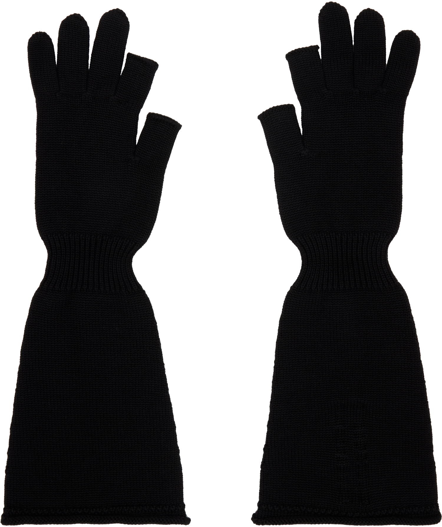 Rokavice Rick Owens Rick Owens Sphinx Long Fingerless Gloves Črna | RU02E1489 M, 1