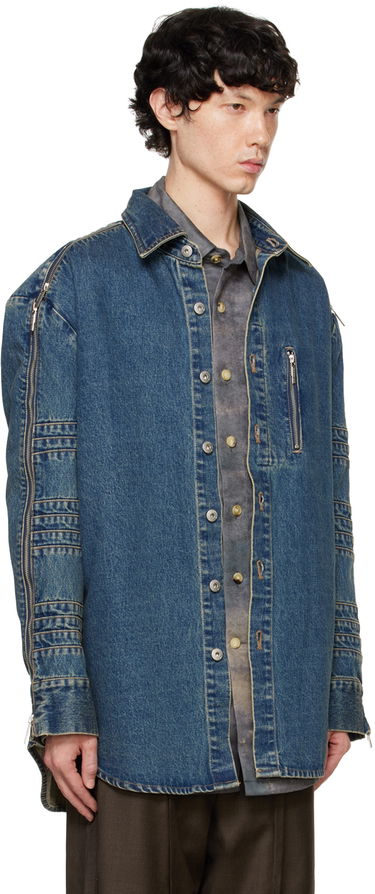 Srajce Feng Chen Wang Feng Chen Wang Zip Denim Jacket Modra | FUF18SR03, 1