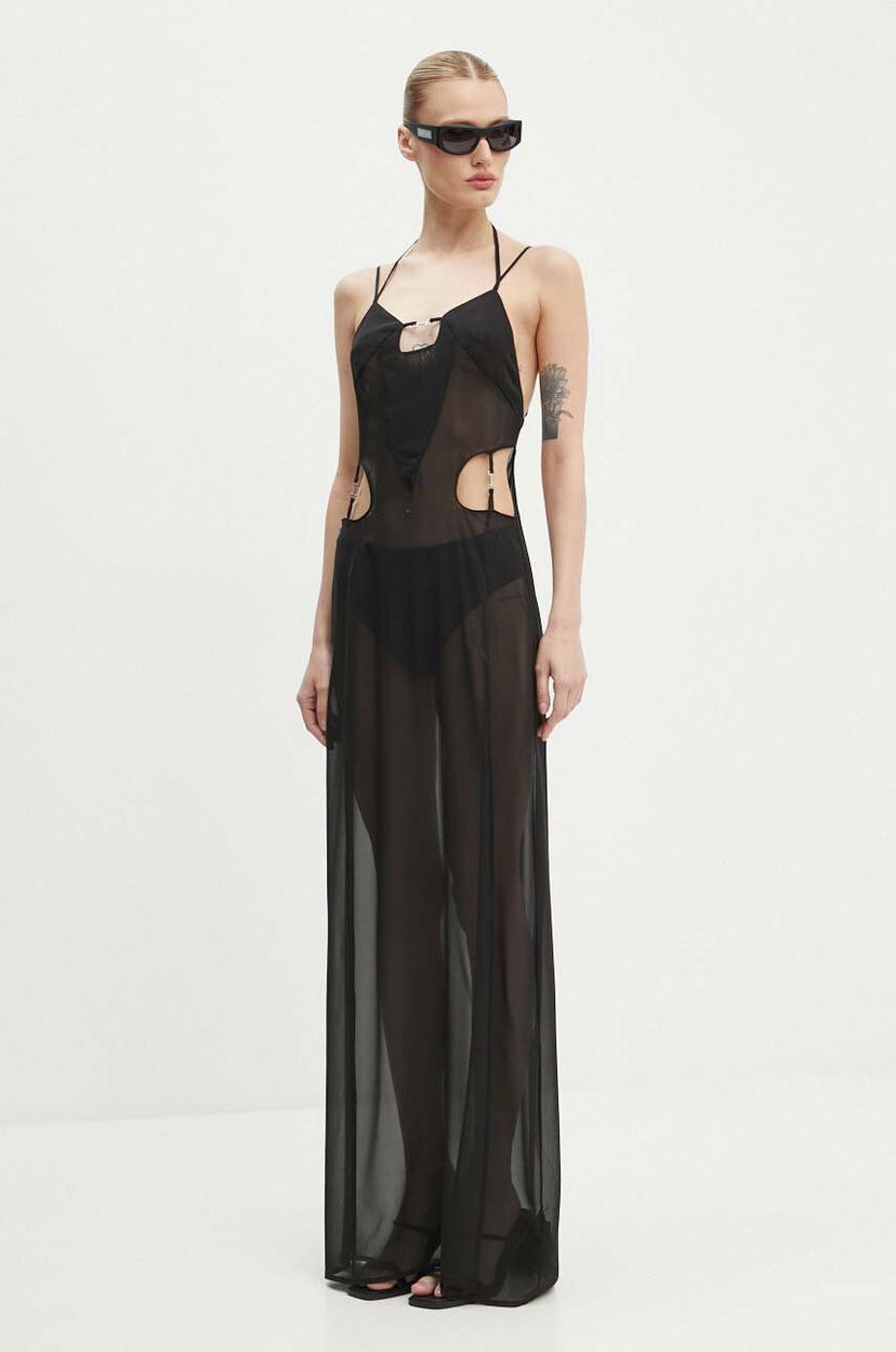 Obleke HELIOT EMIL Sheer Maxi Dress Črna | PREAW24.W.11.058.BLK01