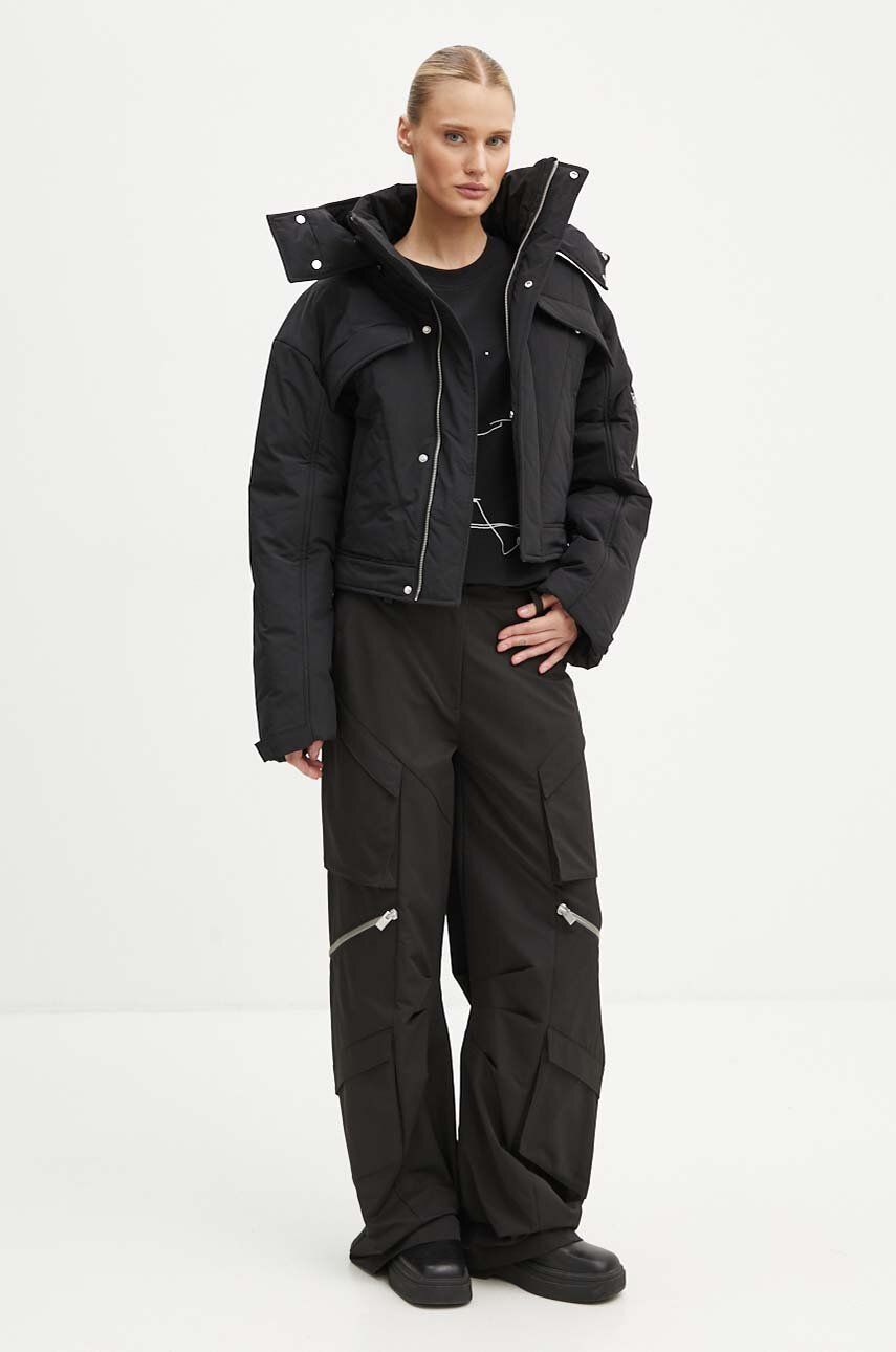 Puhovka HELIOT EMIL Cropped Asymmetrical Puffer Jacket Črna | PREAW24.W.02.132, 1