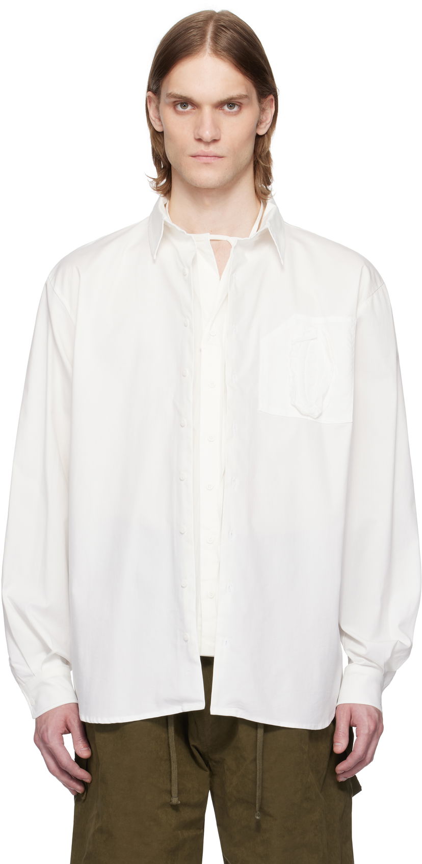 Srajce Ottolinger Ottolinger Oversized Shirt Bela | 111-400311-01