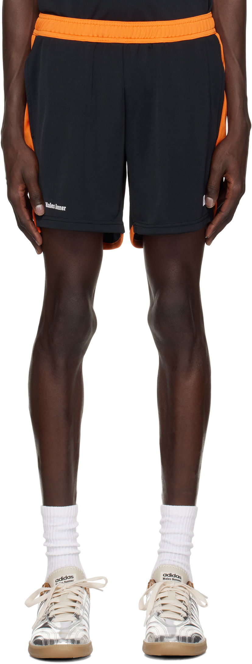 Kratke hlače Wales Bonner Wales Bonner Home Jersey Shorts Črna | US25JE21-PL04-999 TECHNICAL JRSY
