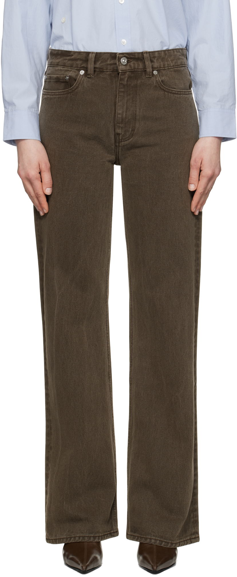 Kavbojke OUR LEGACY Our Legacy Boot Cut Jeans Rjava | W2255BC