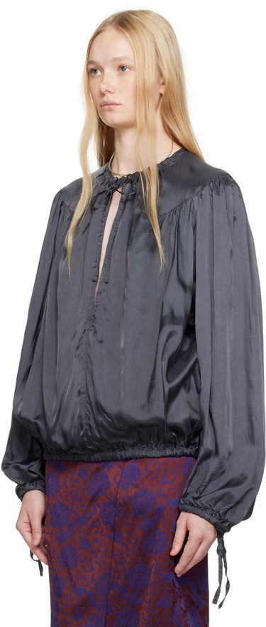 Srajce Dries Van Noten Dries Van Noten Drawstring Blouse Črna | 251-010710-1427, 3