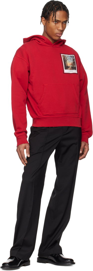 Pulover Helmut Lang Helmut Lang River Postcard Hoodie Rdeča | O10HM522, 3