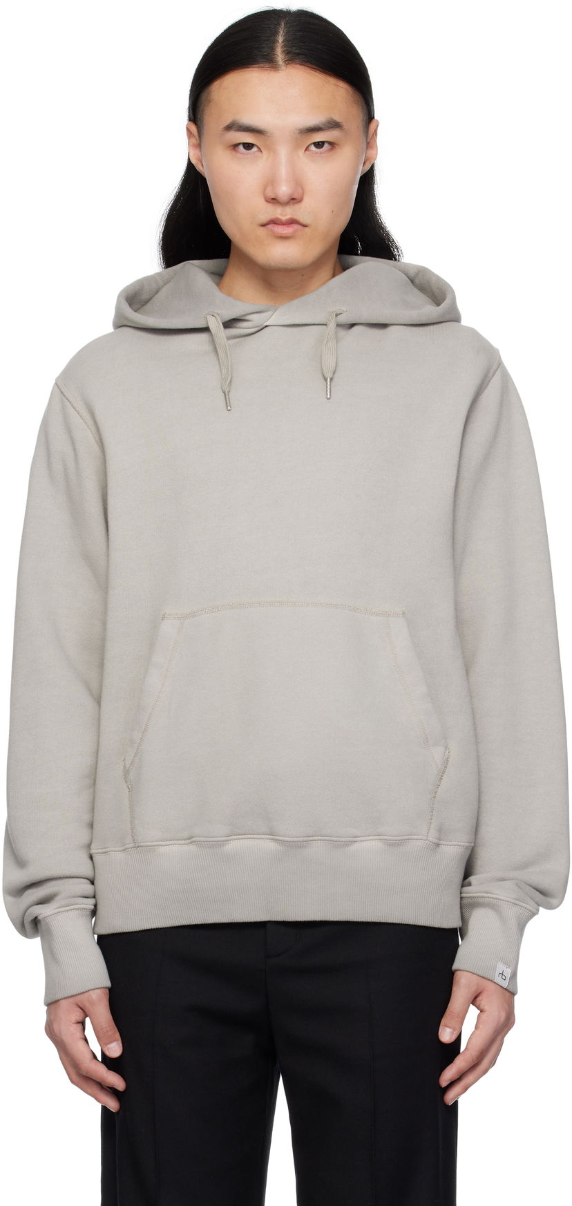 Pulover rag & bone Rag & Bone Damon Vintage Terry Hoodie Siva | MBC24FT031V131