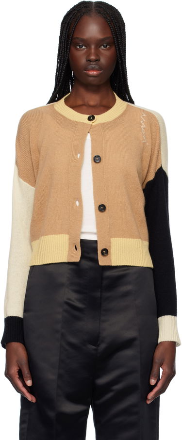 Pleteni pulover Marni Marni Crewneck Color-Block Cashmere Cardigan Bež | CDMD0393Q0 UFX385, 0